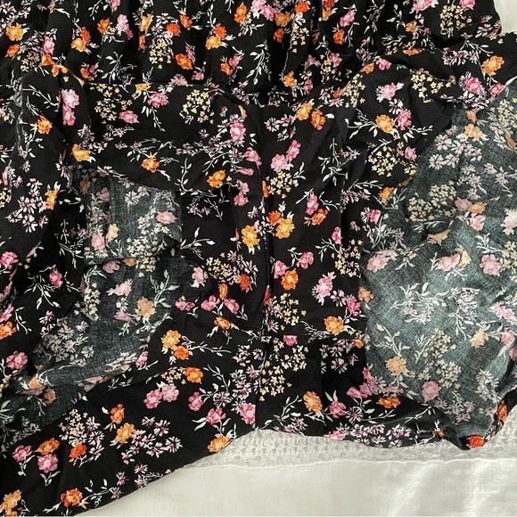 Xhilaration XL Black and Floral off shoulder romper target - Picture 7 of 7